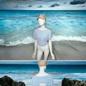 M Express Blouse Open-back Blue